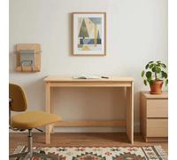 Desk Solid Pine Wood Brown Matte 112x50x75 cm Minimalist Home Office Compact Pro