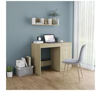 Desk Sonoma Oak 100x50x76cm Engineered Wood Compact Minimalist Home Office Study