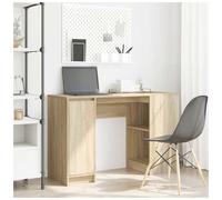 Desk Sonoma Oak 120x42x76cm Engineered Wood Home Office Storage Unit and Shelves