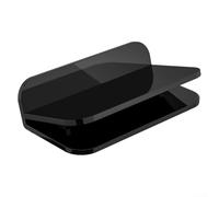 Desk speaker stands crafted from acrylic with anti vibration pads and 5 degree tilt angle to enhance listening experience by minimizing vibration (Is black)