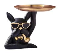 Desk Stage Statue Keys and Sweets | Nice Butler Dogs with Tray for Toilet, Bedside Table, Desks