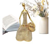 Desk Statue | Holding Jar Abstract Figurine,Modern Resin Women Sculpture,for Desktop Wine Cabinet Home Decor Living Room Workplace Bedroom Bookshelf