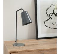 ValueLights | Grey Metal Arched Stem Bedside Table Lamp | Table Lamps, Home Décor & Improvement Essential