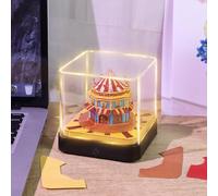 Desk Time Piece Calendars 2025,Tear-Away 3D Paper Art Notepad w LED Lights, 3D Memo Pad Creative Tear Away Calendar Paper Carving Art Calendar Notepad for Desktop Decoration