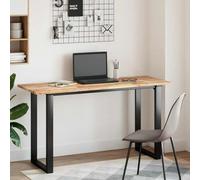Desk Top Made of Solid Acacia Wood Untreated 120 x 50 x 2 cm Rectangular Versatile for Office Home Office Workplace with Cable Duct and Ergonomic Frame