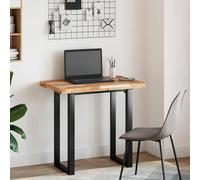 Desk Top Made of Solid Acacia Wood with Oil Coating 80 x 50 x 4 cm, Rectangular, Robust Material, Versatile for Office, Home Office, Workplace and Gaming