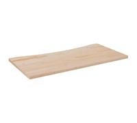 Desk Top Made of Solid Pine Wood, 110 x 60 x 2.5 cm with Natural Edge, Versatile for Office, Home Office, Workplace, Compatible with Frame, Keyboard Tray, Cable Duct, Monitor Stand