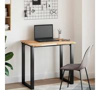 Desk Top Solid Acacia Wood Untreated 80 x 60 x 2 cm Rectangular Worktop for Home Office Workplace with Cable Duct Organiser and Ergonomic Accessories