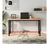 Desk Top Solid Beech Wood 150x55x2.5cm Natural Beech Finish Lacquered for Home
