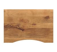 Desk Top Solid Rough Mango Wood Natural Finish 80x60x2.5 cm Rustic Home Office.