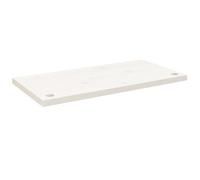 Desk Top White Solid Pine 80 x 40 x 2.5 cm with Cable Hole Ergonomic Versatile for Office Home Office Workplace Accessories Organisation