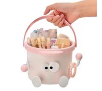 Desk Trash Can | Cute Decorative Wastebasket with Handle,Tiny Countertop Garbage Can - for Dorm Bedside Bathroom Bedroom Living Room Offices Cleaning Storage Makeup