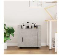 (Concrete grey) vidaXL Desk Trolley Engineered Wood Office Under Storage Trolley Multi Colours