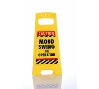 Desk Warning Sign Mood Swing In Operation Office Funny Secret Santa Adults Novelty Gift