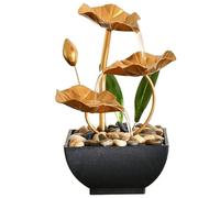 Desk Water Fountain, Circulating Flows Mini Water Fountain with Pebble Decor for Relaxation, USB Mini Waterfall for Home Office Tabletop Desk