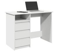 (white) vidaXL Desk Writing Table Working Desk Study Computer Desk Engineered Wood