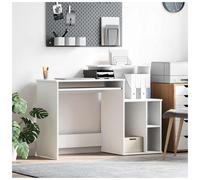 vidaXL Desk White Engineered Wood 120.5 x 44 x 88.5 cm, White