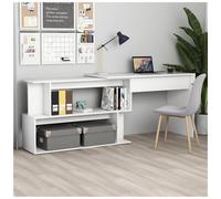 Desk White 200x50x76cm Engineered Wood Minimal Modern Office Study Table at Home