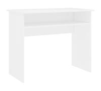 Desk White Engineered Wood Computer Corner Office Table Workstation vidaXL