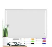 Desk Whiteboard - Writing Board, Mini Erasable Tray | Erasable Drawing Board, Memo Board Planner for Office, School, Home with 6 Markers for Adults