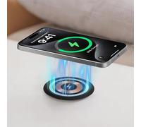 Desk Wireless Charger with Adapter, 15W Fast Embedded Charging Station for iPhone iPhone 16 Pro/Max/Plus/15/14/13/12, Furniture Mount Charging Pad for Samsung Galaxy S25 Ultra/Plus/S24/S23/S22/S21.