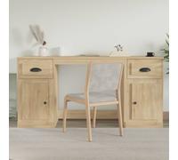 Desk with Cabinet Sonoma Oak 154.5x50x75cm Engineered Wood 1-Drawer Wall-Mounted