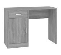 (Grey sonoma) vidaXL Desk with Drawer and Cabinet 100x40x73cm PC Writing Table Multi Colours