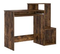 vidaXL Desk Smoked Oak Engineered Wood 106 x 41 x 88.5 cm, Brown