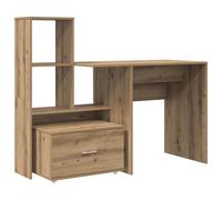Desk with Drawer with Shelf with Storage Engineered Wood Office Modern vidaXL