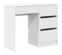 vidaXL Desk White Engineered Wood 90 x 37.5 x 75 cm