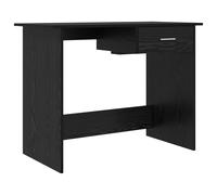 Desk Modern Black Oak Engineered Wood 100x50x76cm 1 Drawer Home Office for Study