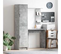 vidaXL Desk 2 pcs Concrete Grey