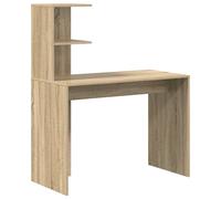 Desk with Shelf with Storage Engineered Wood Computer Home Office Study vidaXL