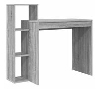 vidaXL Desk with Shelf Grey Sonoma 100 x 40 x 90 cm Engineered Wood