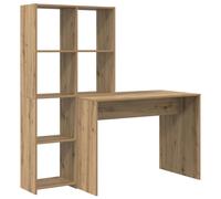 vidaXL Desk Grey Sonoma Engineered Wood 138.5 x 55 x 143 cm, Grey