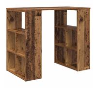 vidaXL Desk with Shelf Old Wood 90 x 50 x 75 cm Engineered Wood