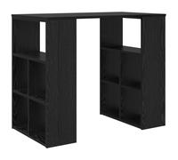 vidaXL Desk with Shelf Black Oak 90 x 50 x 75 cm Engineered Wood