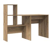 Desk with Shelf with Storage Engineered Wood Office Modern Table Home vidaXL