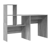 Desk with Shelf with Storage Engineered Wood Office Modern Table Home vidaXL