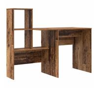 Desk with Shelf with Storage Engineered Wood Office Modern Table Home vidaXL