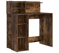 Desk with Shelf with Storage Engineered Wood Writing Home Office Modern vidaXL