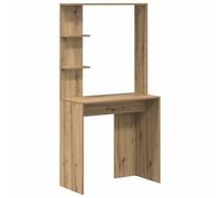 vidaXL Desk with Shelf White 78.5 x 37 x 154.5 cm Engineered Wood
