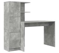 Desk with Shelf with Storage with Door 2 pcs Home Modern Office Sleek vidaXL