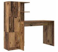 Desk with Shelf with Storage with Door 2 pcs Home Modern Office Sleek vidaXL