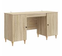 Desk with Shelf with Storage with Door Engineered Wood Furniture Modern vidaXL