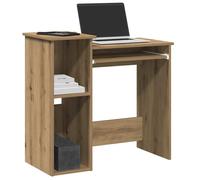 Desk with Shelves Artisan Oak Engineered Wood 84x40x78cm Home Office CompactDesk