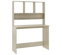 Desk with Shelves Chipboard Computer Workstation Desk Multi Colours vidaXL