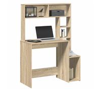 (sonoma oak) vidaXL Desk with Shelves Writing Compter Table Study Desk Engineered Wood
