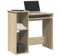 Desk with Shelves Sonoma Oak 84x40x78 cm Engineered Wood Home Office StorageUnit