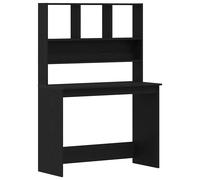 Desk with Shelves Standing Desk Study Writing Table Engineered Wood vidaXL
